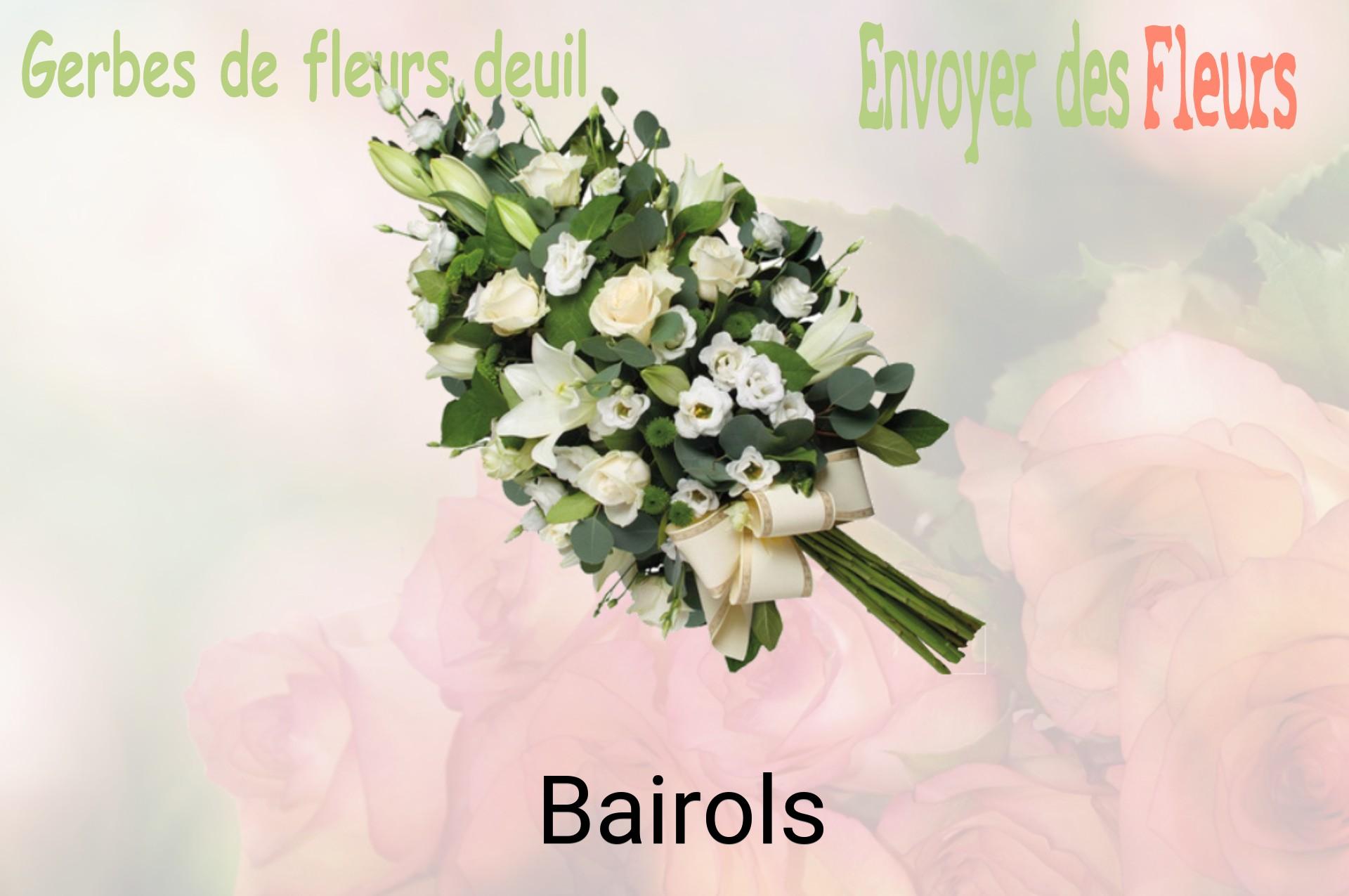 Gerbe de fleurs de deuil livrée à Bairols